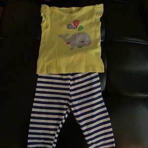 Girls 18 to 24 months Carters shirt and leggings